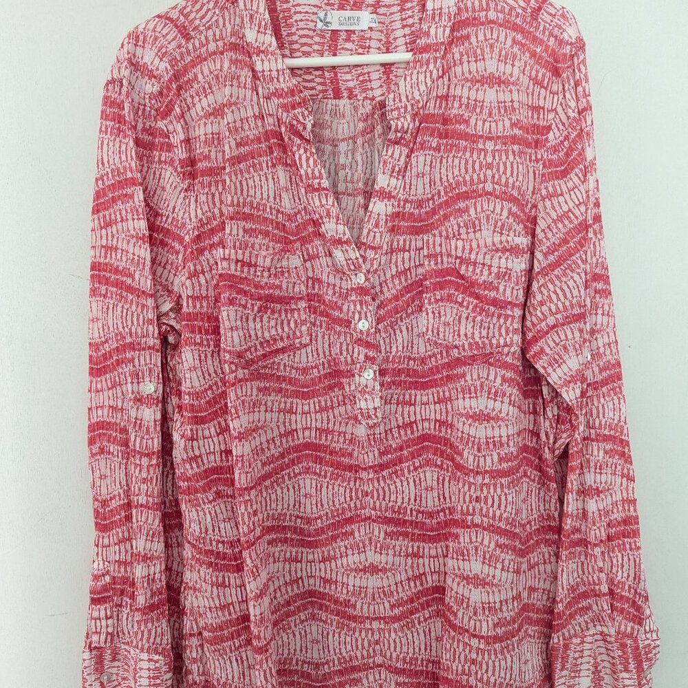 Gauzy summer top with a fun print